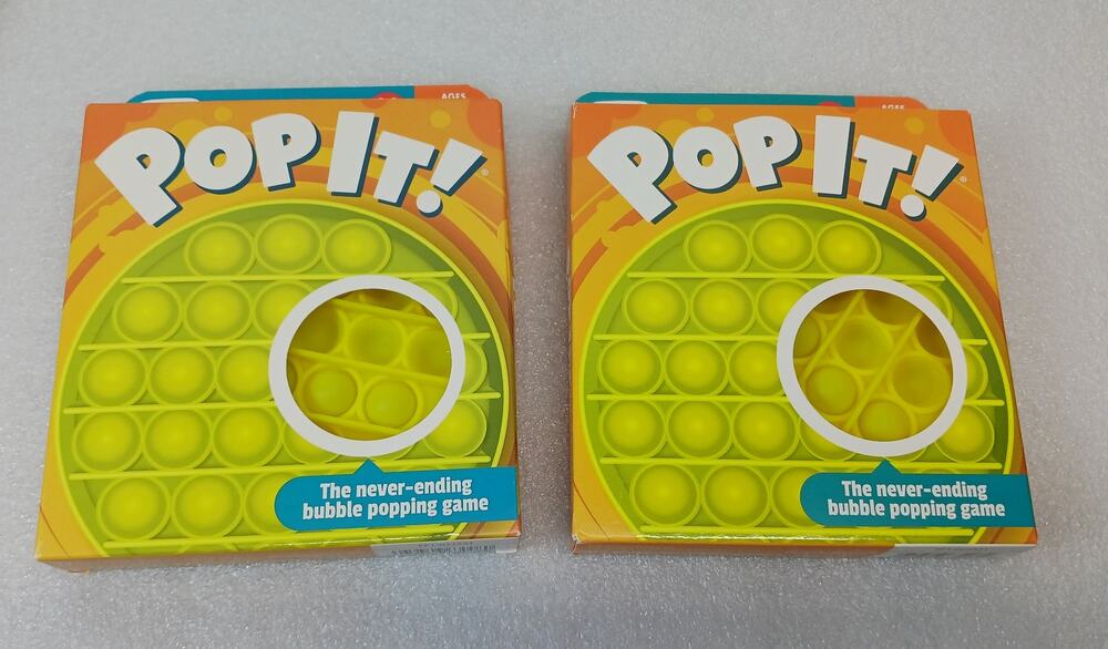 NIB Chuck & Roar Pop It! Yellow Circle Bubble Popping Games l Qty: 2